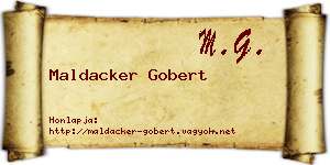 Maldacker Gobert névjegykártya